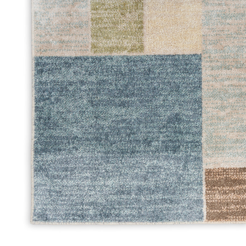 Astra Machine Washable ASW09 Blue Green Multi