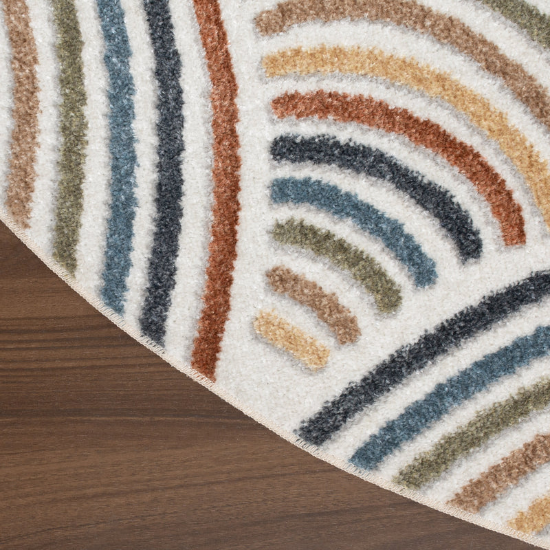 Astra Machine Washable ASW08 Ivory Multicolor