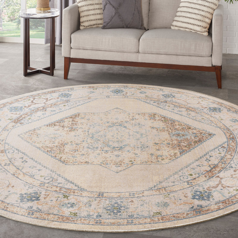 Astra Machine Washable ASW13 Ivory Blue