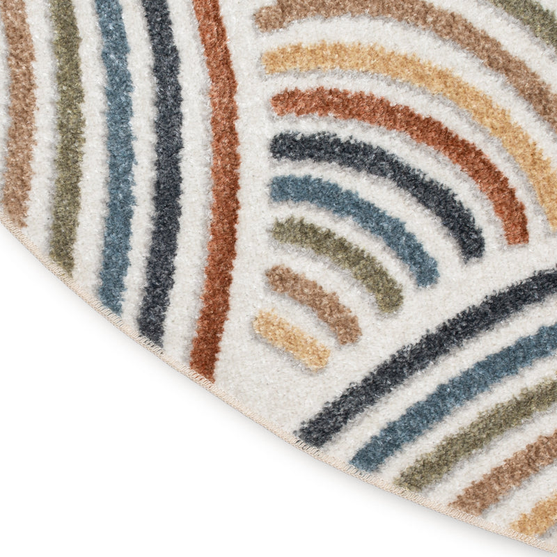 Astra Machine Washable ASW08 Ivory Multicolor
