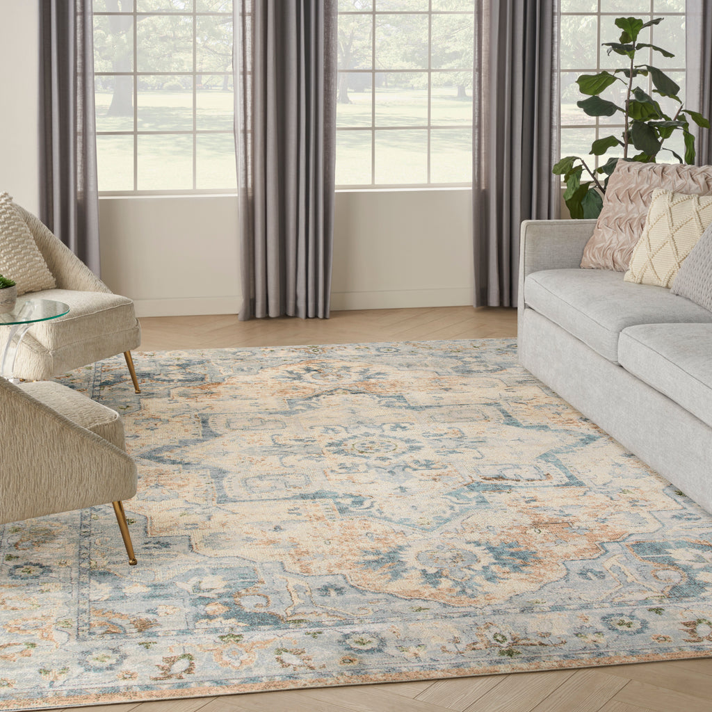 Astra Machine Washable ASW12 Beige Blue