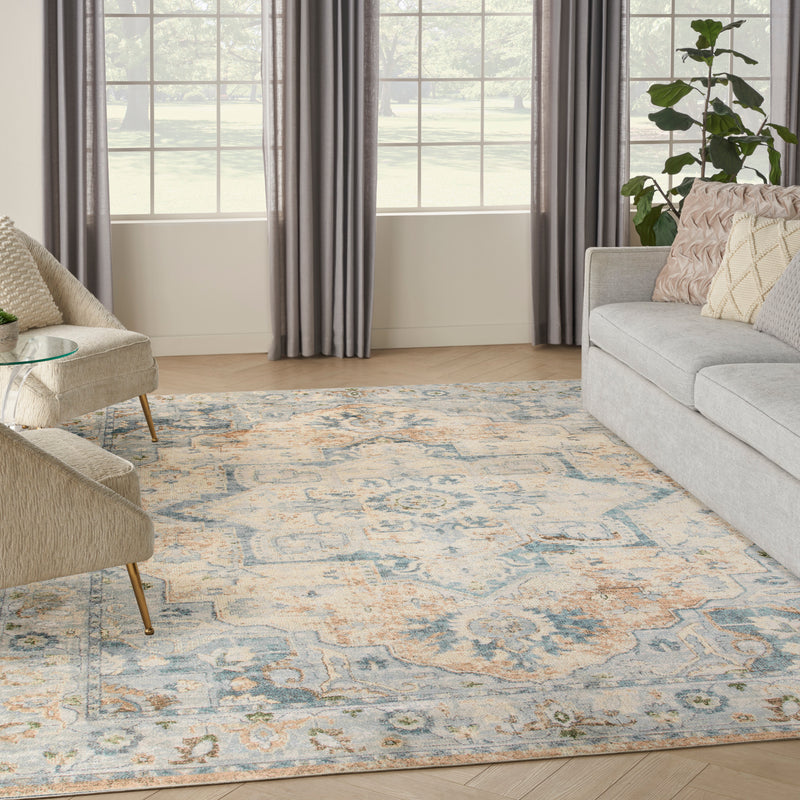 Astra Machine Washable ASW12 Beige Blue