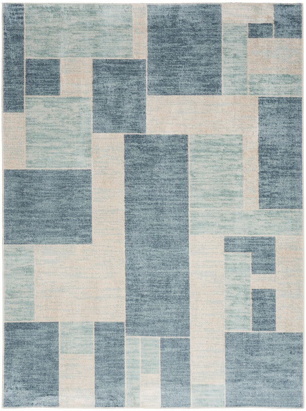 Astra Machine Washable ASW09 Blue Ivory
